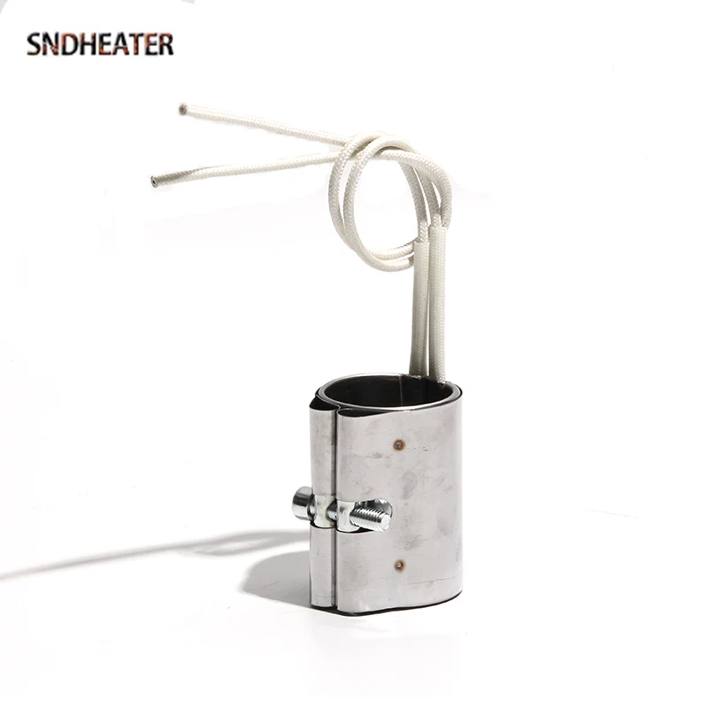 SNDHEATER 110V/220V Stainless Steel Band Heater Coil 45x85mm 45X90mm 45x95mm 45x100mm Mica Extruder Heater with Ceramic Plug1pc