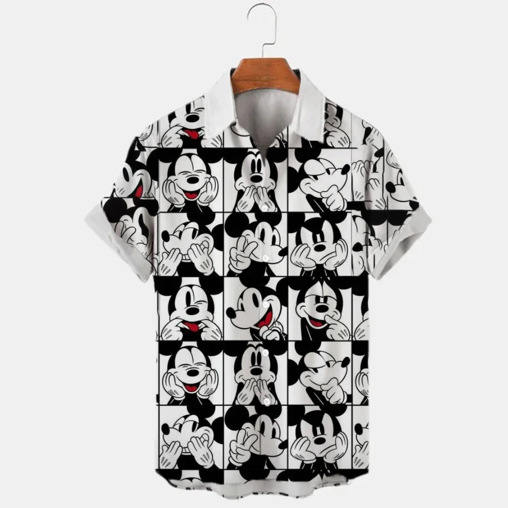 Nowa drukowana 3d Disney kaczor Donald Mickey Mouse koszula męska nowa letnia moda uliczna Retro Boutique koszulka uniseks 2024 koszula