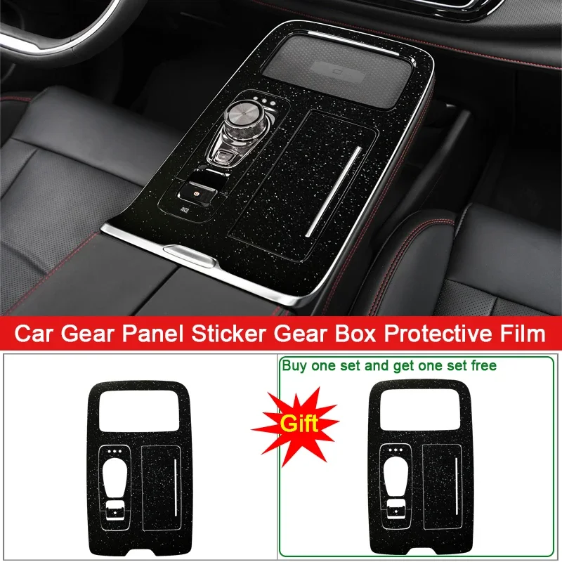 

Car Interior Sticker For GAC Aion V Plus 2022 2023 2024 Car Gear Panel Sticker Gear Box Protective Film Carbon Black Accessories