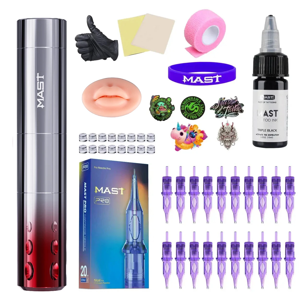Mast Dawn2 Tatoeëerapparaat Draadloos Permanent Make-up Pen Werkspanning 2-12 V 3,0 mm Slag Licht Ontwerp voor Kunst-Make-up