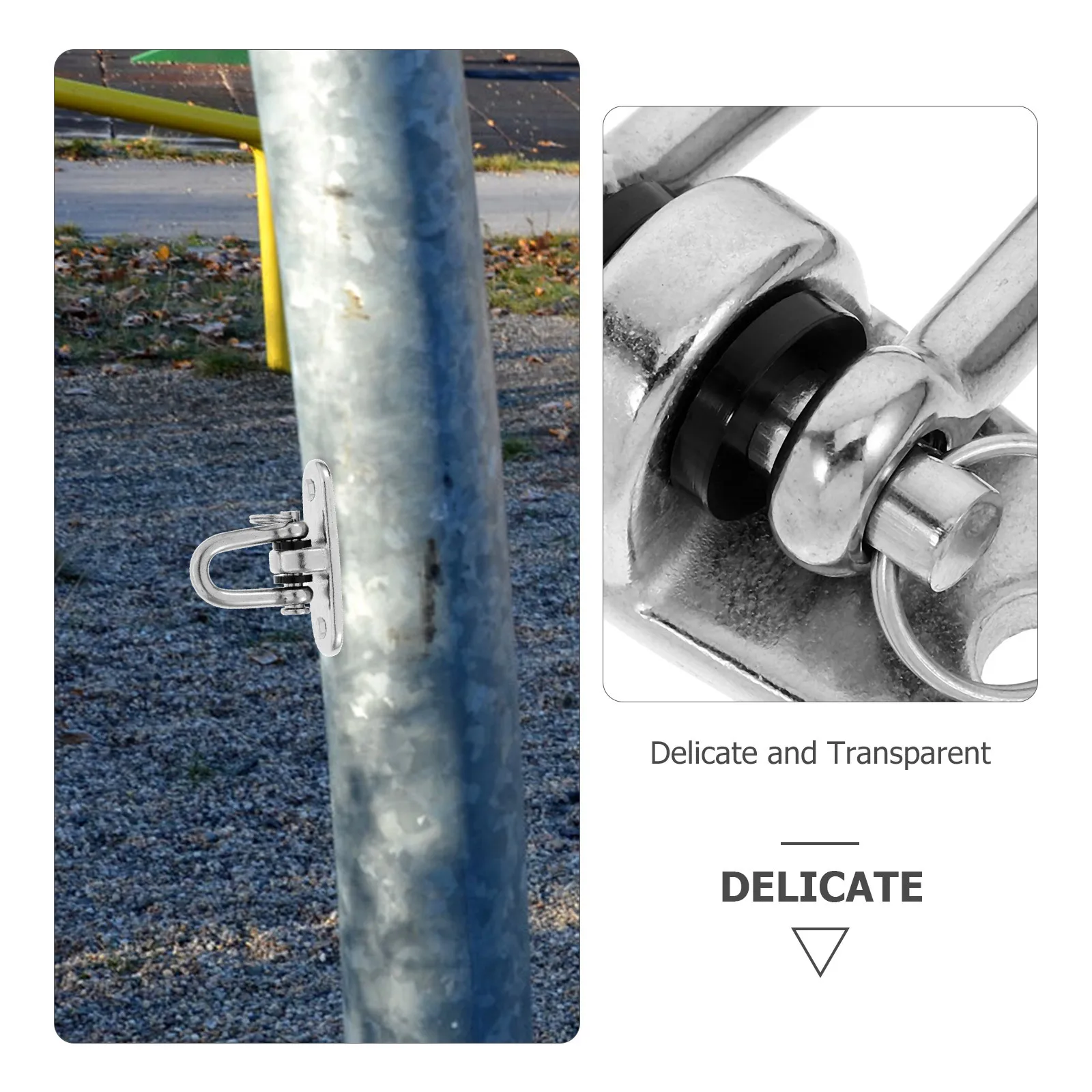 شماعة متأرجحة مثبتة على السقف، خطاف من الفولاذ المقاوم للصدأ شديد التحمل للأراجيح والكراسي والسلال والأثاث سهل التركيب ومتين #5