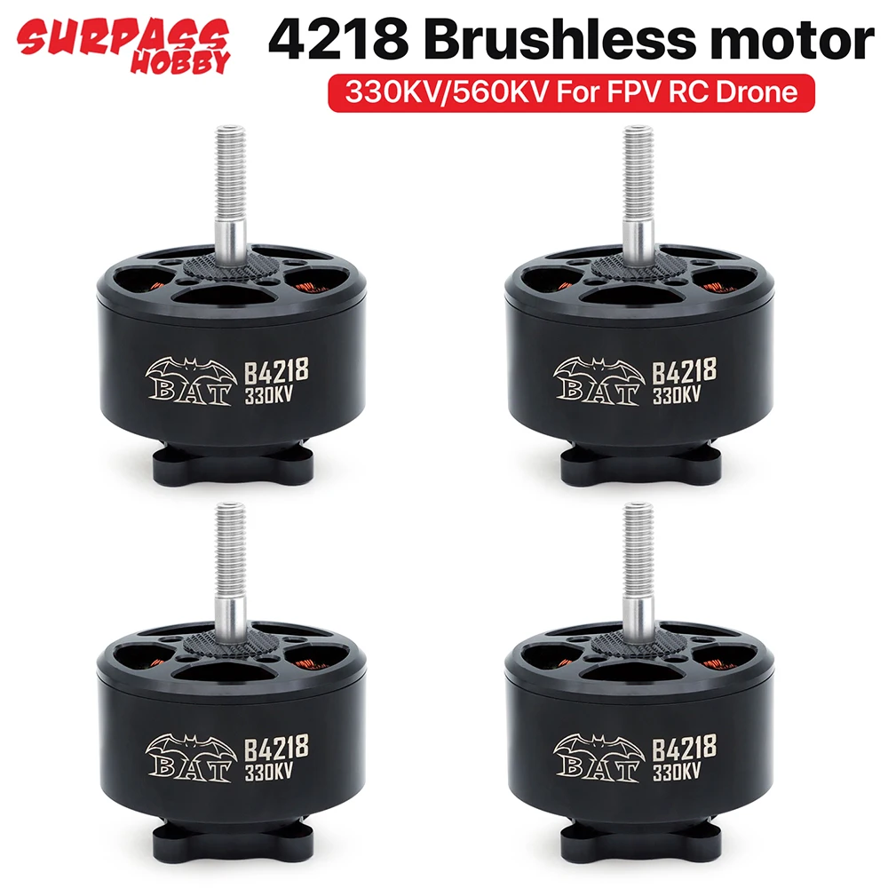 

SURPASSHOBBY 4PCS B4214 Brushless Motor 400KV 660KV 14 Poles M6 Alloy Shaft for FPV RC Airplane Drone DIY Parts