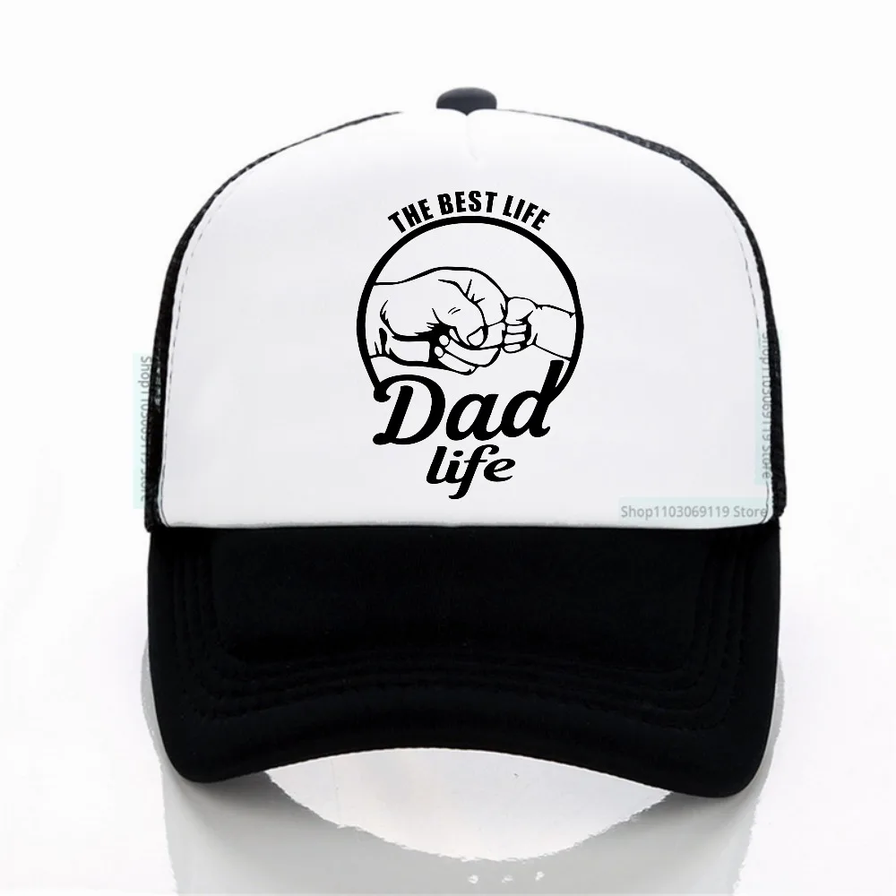 

the best life Dad Life print Breathable baseball cap fashion casual Sunscreen Hat outdoor sports mesh trucker hat Snapback Hats