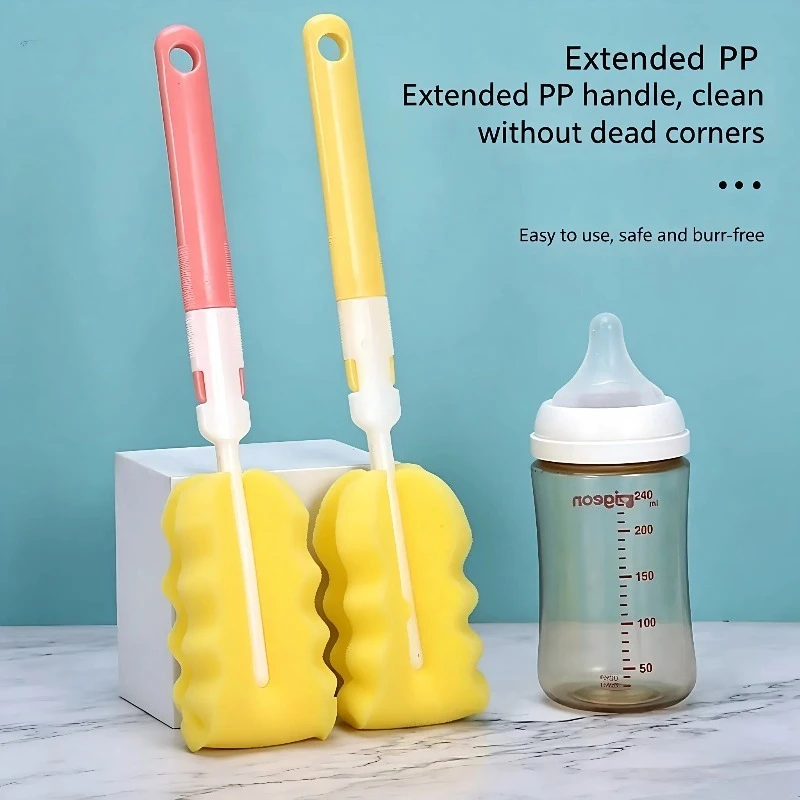 1/6/10 Pcs Detachable Bottle Brush Cup Cleaning Brush Sponge Cleaning Cup Brush Long Handle Insulated Cup Brush