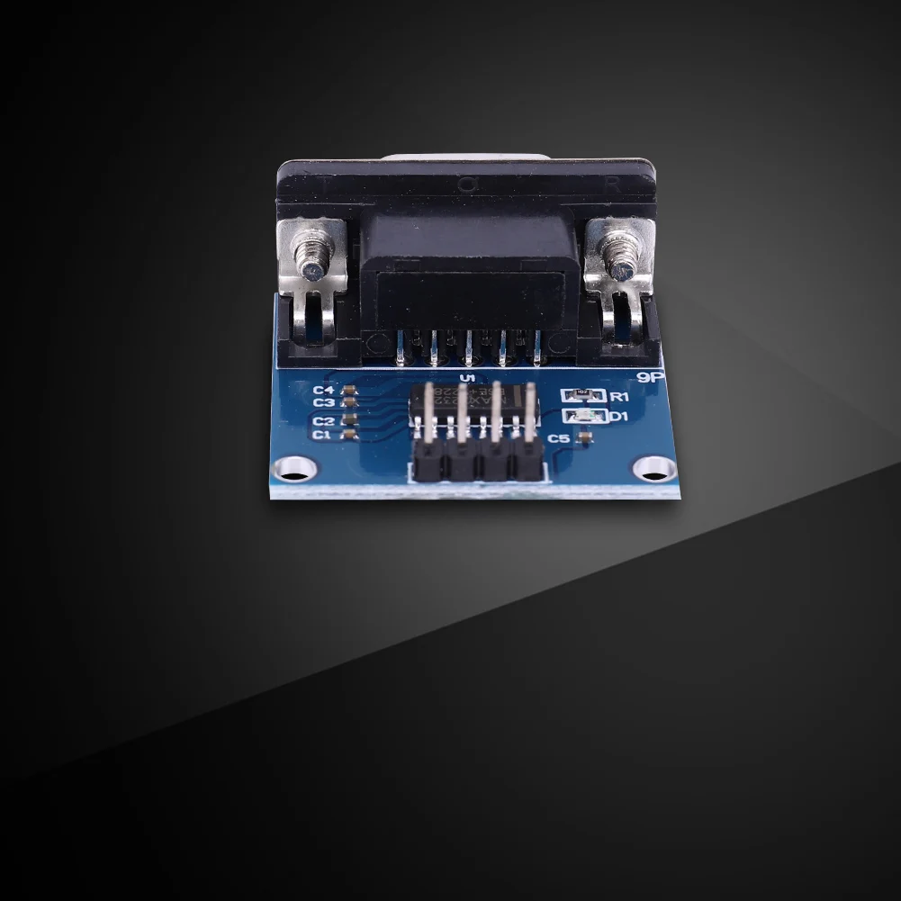 

MAX3232 Модуль преобразователя последовательного порта RS232 в TTL TX RX VCC GND Женский разъем DB9 MAX232 Мигающая плата Чип MAX3232