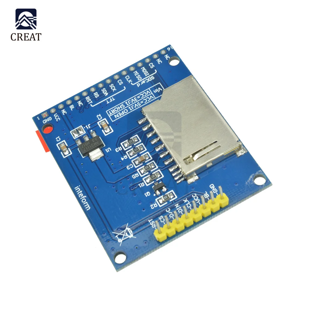 Display Modul LCD TFT SPI Seri 1.8 Inci Mini dengan Adaptor PCB IC 128X160 Dot Matrix 3.3V 5V IO Inerface Cmmpatible 1602 5110