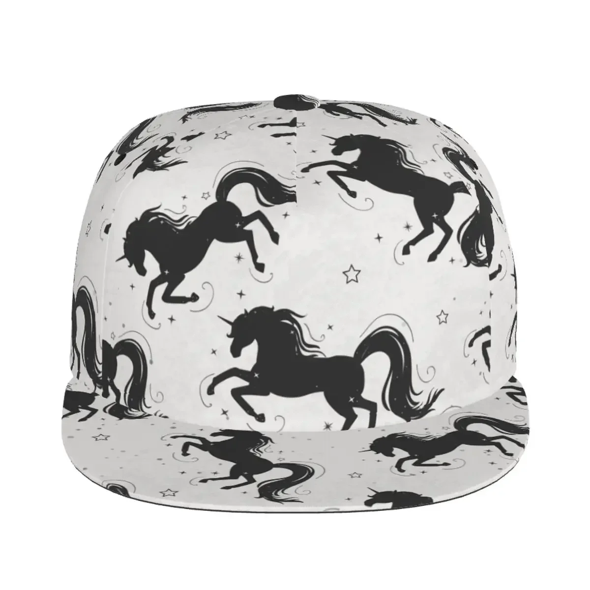 Black Unicorns 3D Print Baseball Cap Casual Sun Hat Elegant Ethnic Style Fashion Stage Hip Hop Women Men