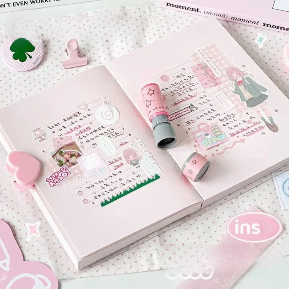 Practical Colorful Ins Pocket Notebook Thicken Transparent Cover A6 Notepad High Appearance Cute Small Daily Planner College