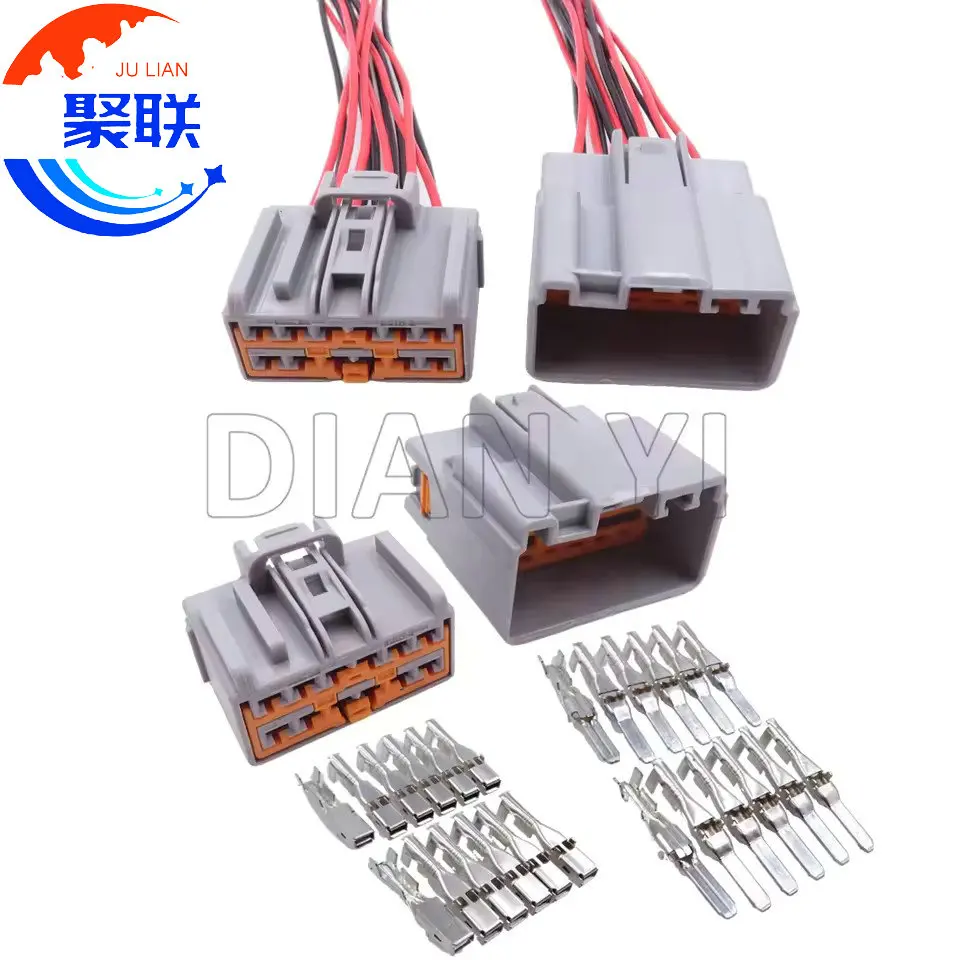 

1Set 12Pin AC Assembly Auto Audio Plastic Housing Connector For Ford 7283-6467-40 7282-6467-40 Car Electric Liftgate Socket