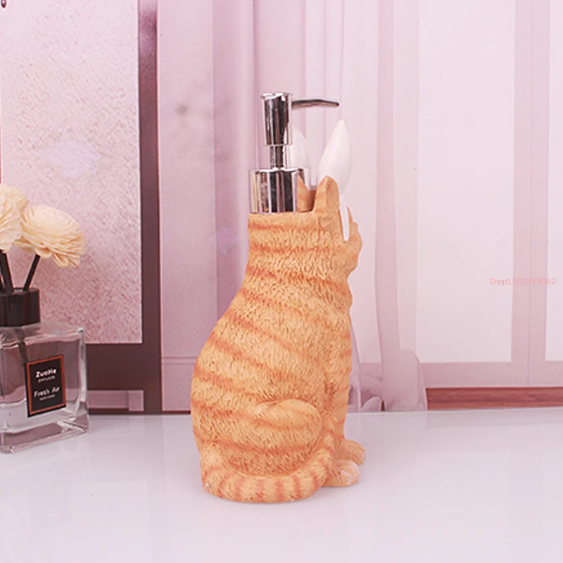 Cartoon Cat Press Type Lotion Bottle Portable Travel Cosmetics Bottled Hand Sanitizer Shower Gel Soap Dispenser Bathroom Decor