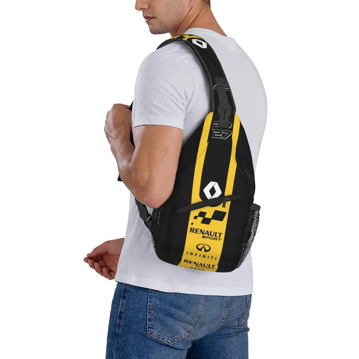 Fashion Infinitiis Car Logo Sling Bags Chest Crossbody Shoulder Sling Backpack Outdoor Sports Daypacks Cool School Bags