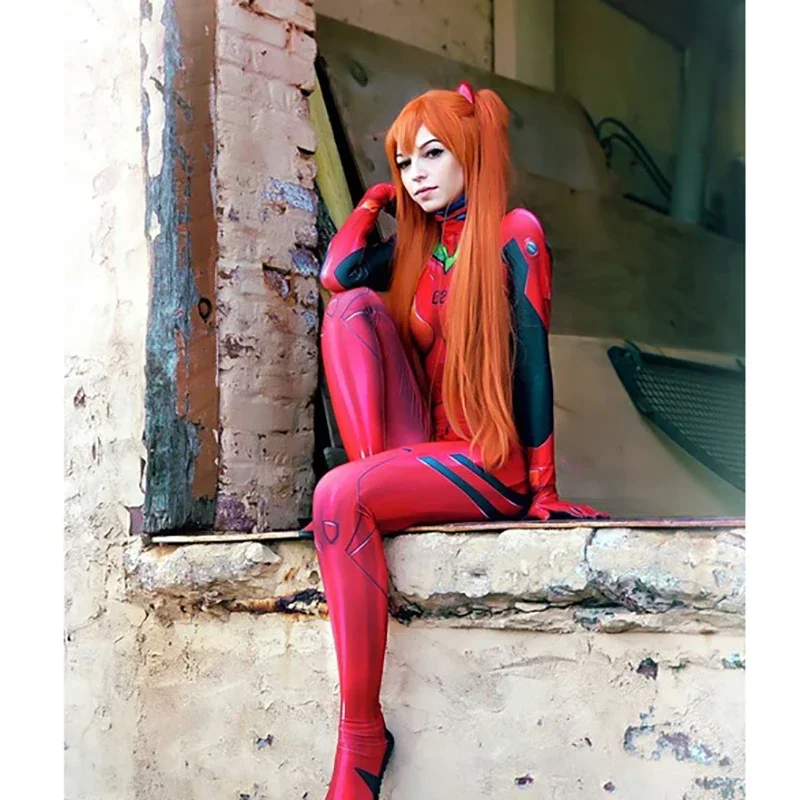 Anime EVA Cosplay Costume Bodysuit Asuka Tights Maillot Ayanami Langley Hallowen Party Cloth