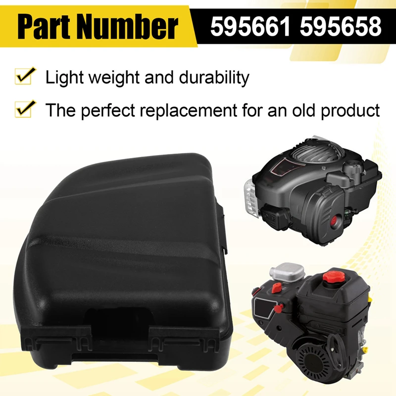 A23T Air Filter Housing Assembly for Briggs & Stratton 595661 595658 Air Filter Cap and Base Replacement