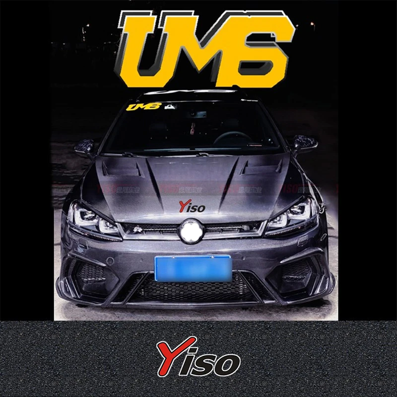 Suitable for GOLF 7.5 R GTI Rline Modified encirclement Aerodynamic kit Carbon fiber Front Bumper GOLF 7.5 R ASPEC Front Spoiler