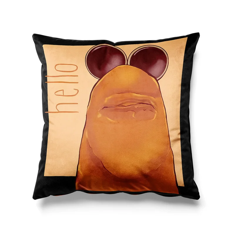 Aertemisi 18'' x 18'' Marcus the Worm Funny Meme Square Throw Pillow Cushion Covers Cases Pillowcases 45cm x 45cm