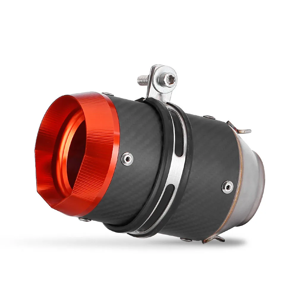 

SXLL 51-60Mm Universal Carbon Fiber Motorcycle Exhaust, Motorcycle Racing Exhaust Accessory for Crf150 Gsxr150 Z900 Z750 Xj6