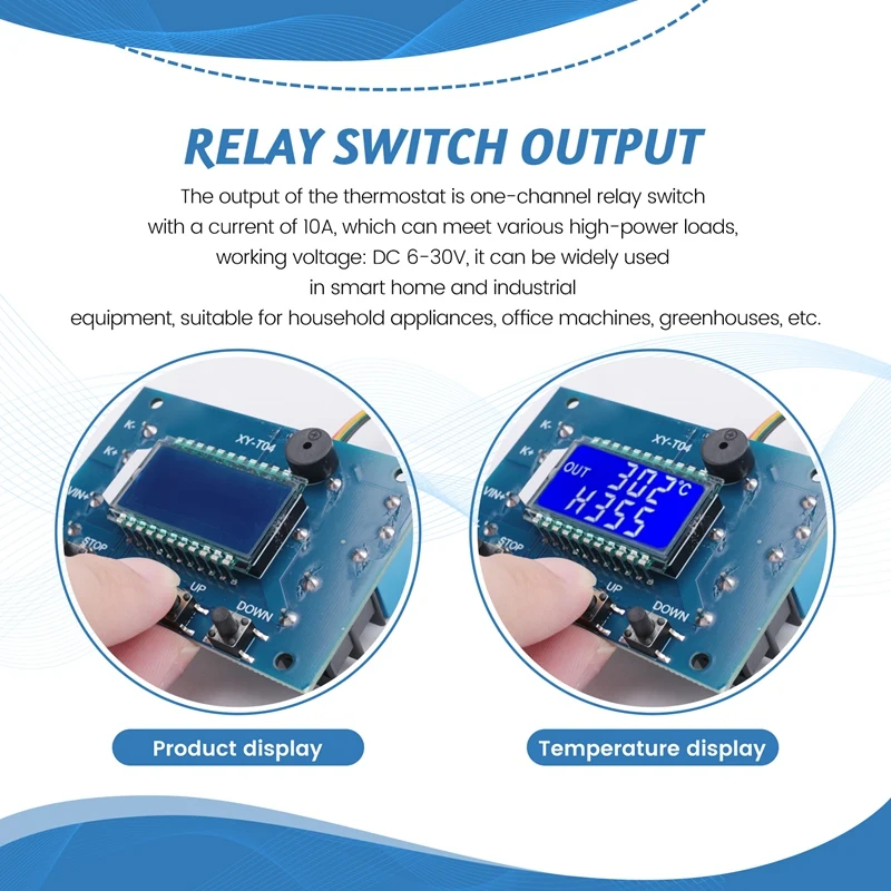Top Deals 12V DC Digital Temperature Controller, Wifi APP Control High Temperature Control Module -99 Celsius-999 Celsius 24V