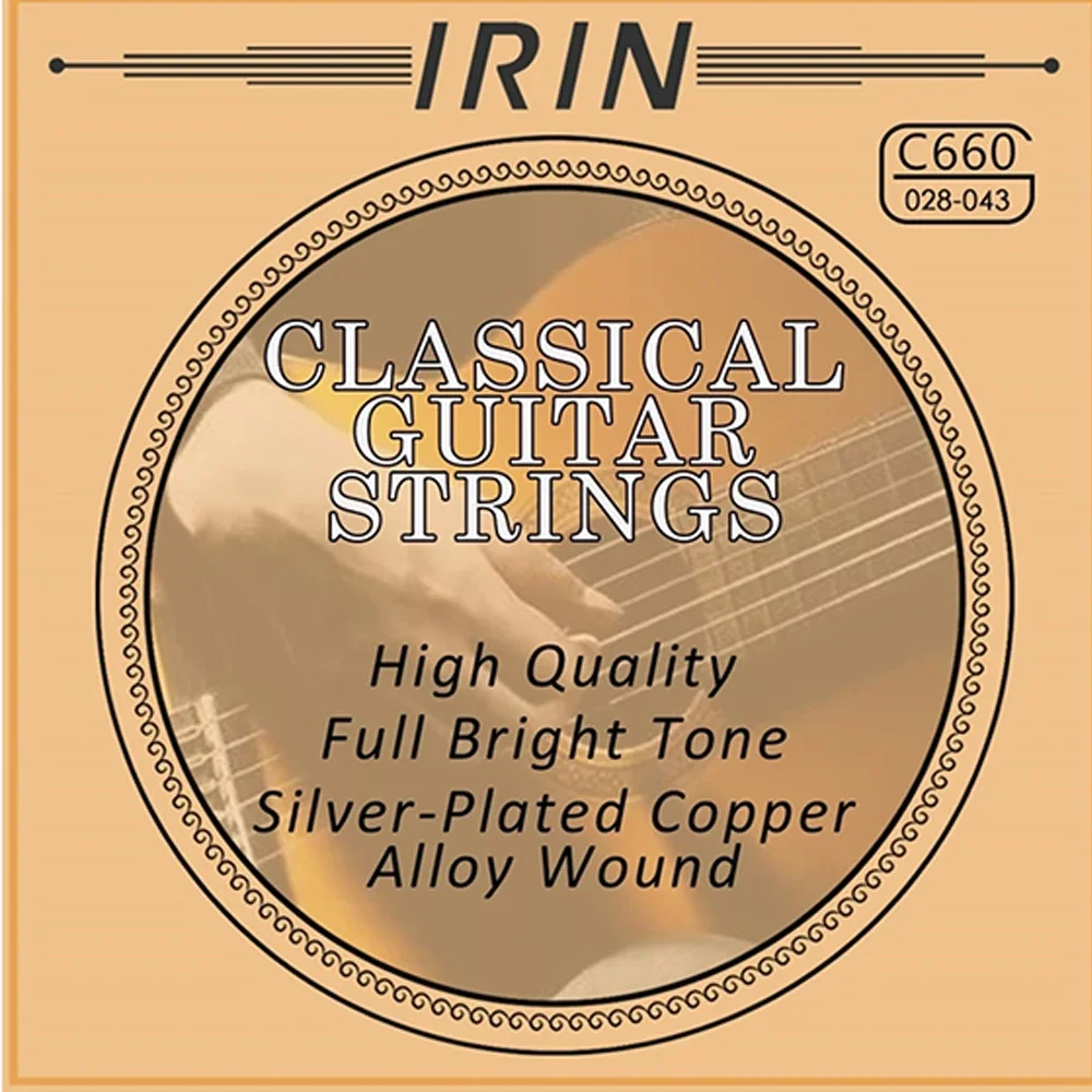 IRIN 6 Stück klassische Gitarrensaiten, Nylonfasersaiten für Gitarre, klassische Musikinstrumente, Gitarrenteile und Zubehör – Detail 9
