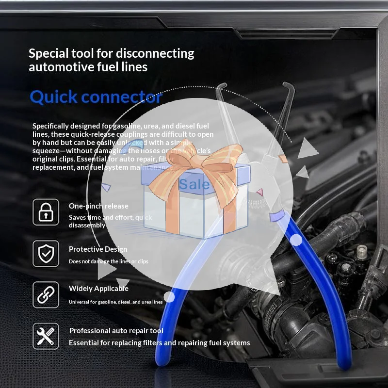 Car Fuel Line Disconnect Plier Wear Proof Universal Fit Fuel Hose Separator Removal Tool for Home DIY Auto Repair Projects