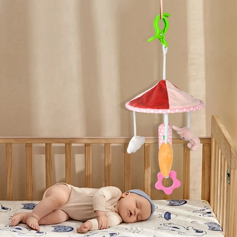 Infant Rassel Spielzeug 0-12 Monate Krippe Hängen Musik Box Mit Spielzeug Halterung Bett Glocke Auto Sitz Spielzeug für Neugeborene