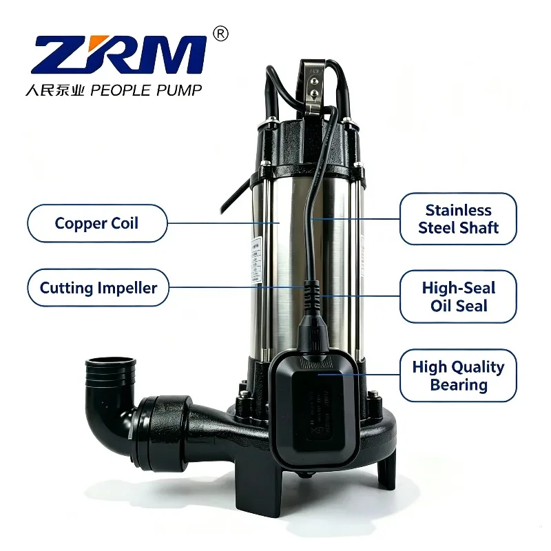 1.5Kw  Submersible Sewage  Water Pump for Garden and Agriculture Irrigation