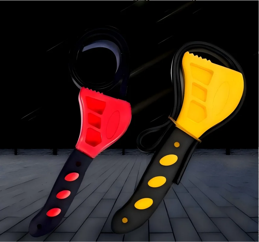 6-inch multifunctional belt wrench with adjustable bottle opener, automotive repair rubber filter universal wrench