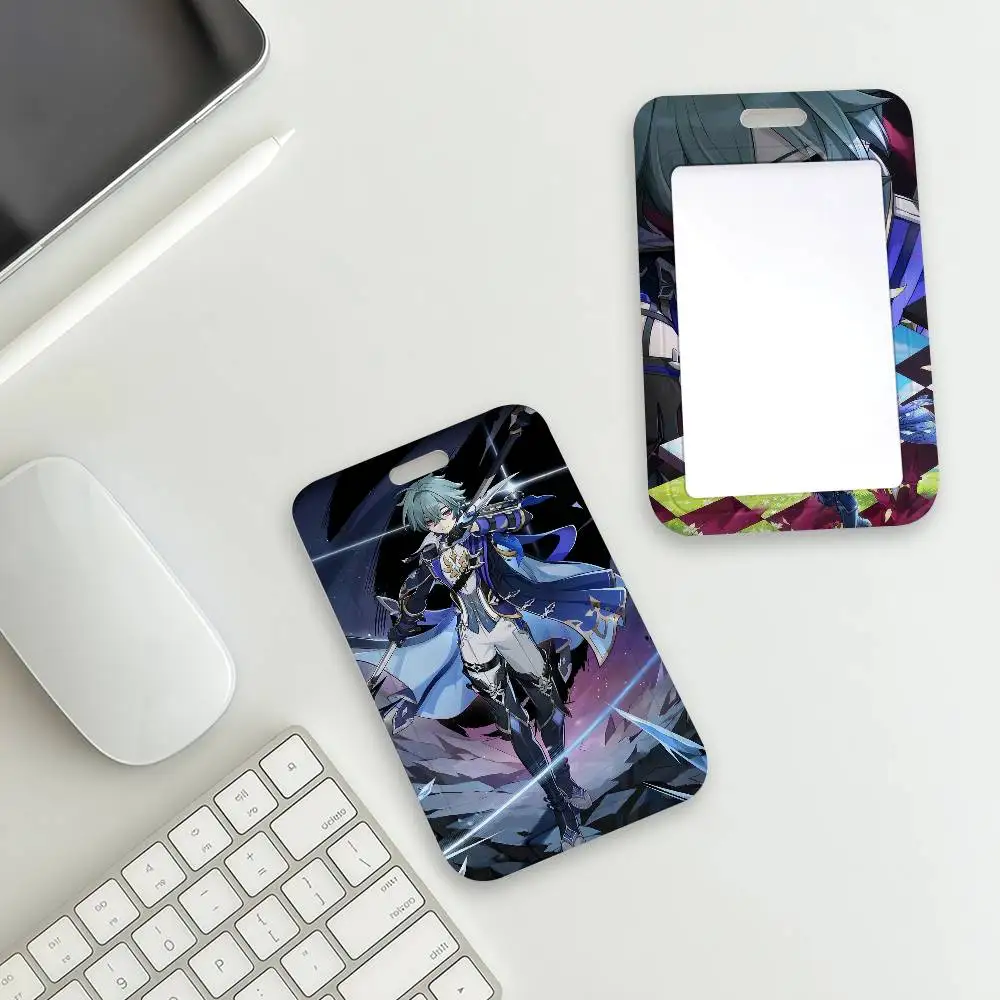 Game Genshin Impact Lohen Card Holder Student Campus Meal Cards Public Transport Subway Cardcase