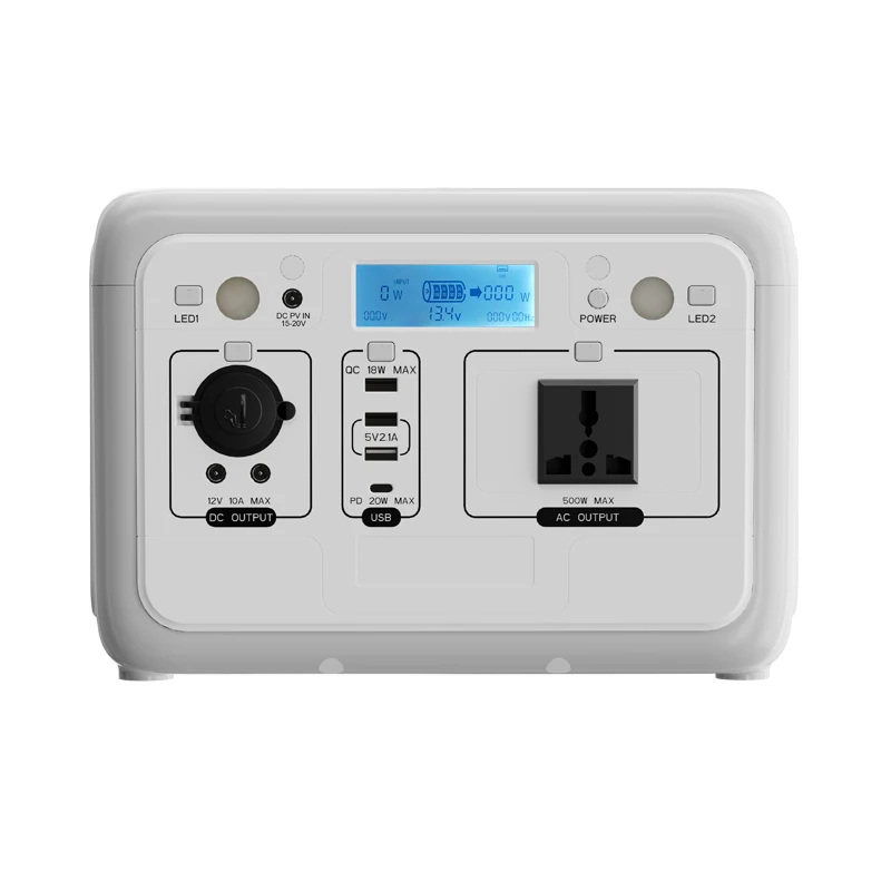 

DZ 500 Вт 461 Втч Портативная электростанция 220 В/110 В Чистая синусоида AC QC3.0 PD20W DC12V Кемпинг RV Аварийный домашний ИБП Резервная батарея