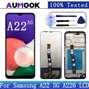 Bilashmart 100% Tested LCD Samsung A22 5G Display A226B Touch Screen Digiziter Assembly Samsung A22 5G LCD Display A226B/DS A226L