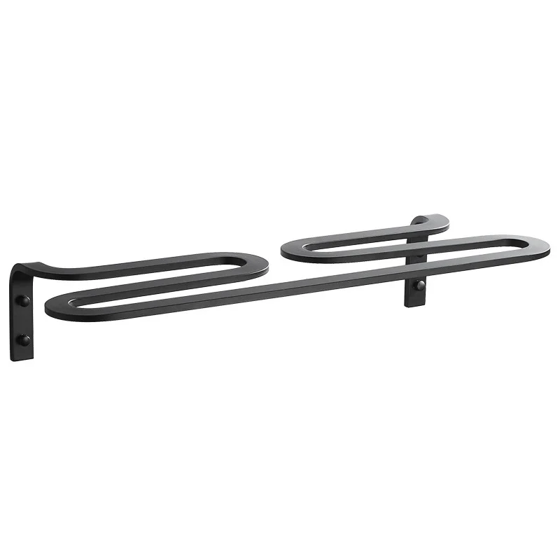 European Style Towel Single Lever Bathroom Towel Rack Hotel Space Aluminum Personalized Towel Lever Toilet Rack