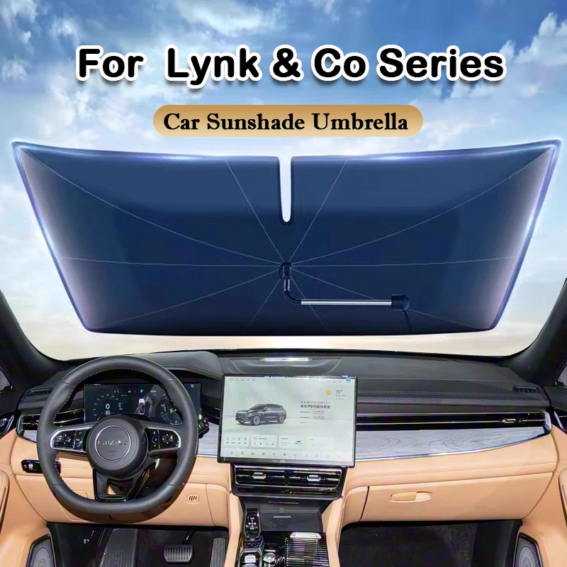 مظلة السيارات مظلة الزجاج الأمامي مظلة أمامية قابلة للطي الشمس الظل حماية ملحقات السيارات ل Lynk & Co 01 02 03 05 06 07 08 09