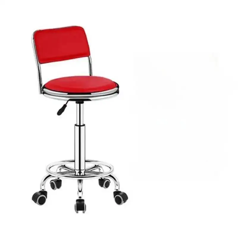 Barbershop Men's Barber Chairs For Pedicure Armchair For Beauty Salon Backrest Chair Wheels Desk Chairs Ergonomic Lash Mocho