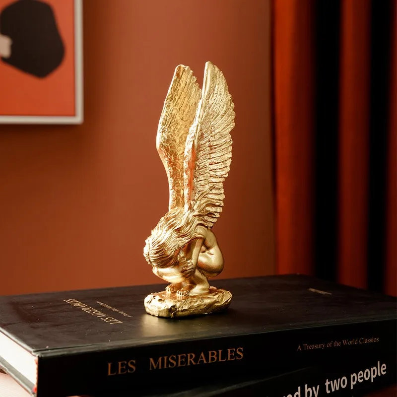 Prayer Angel Resin Sculpture Decoration Home Study Porch Sculpture Decoration Store Cabinet