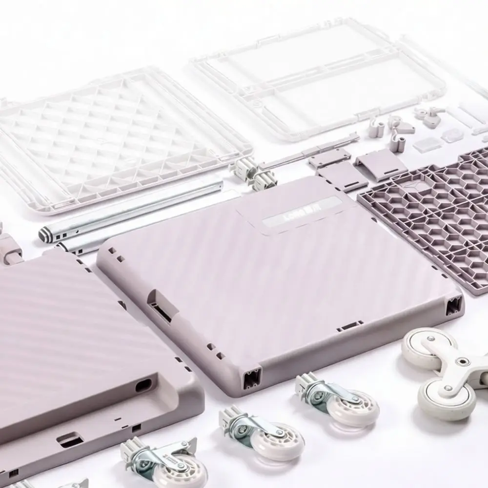 Shopping Cart DIY Repair Kit Foldable Trolley Accessories Magnetic Lid Universal Wheels Heavy Duty Climbing Caster Metal