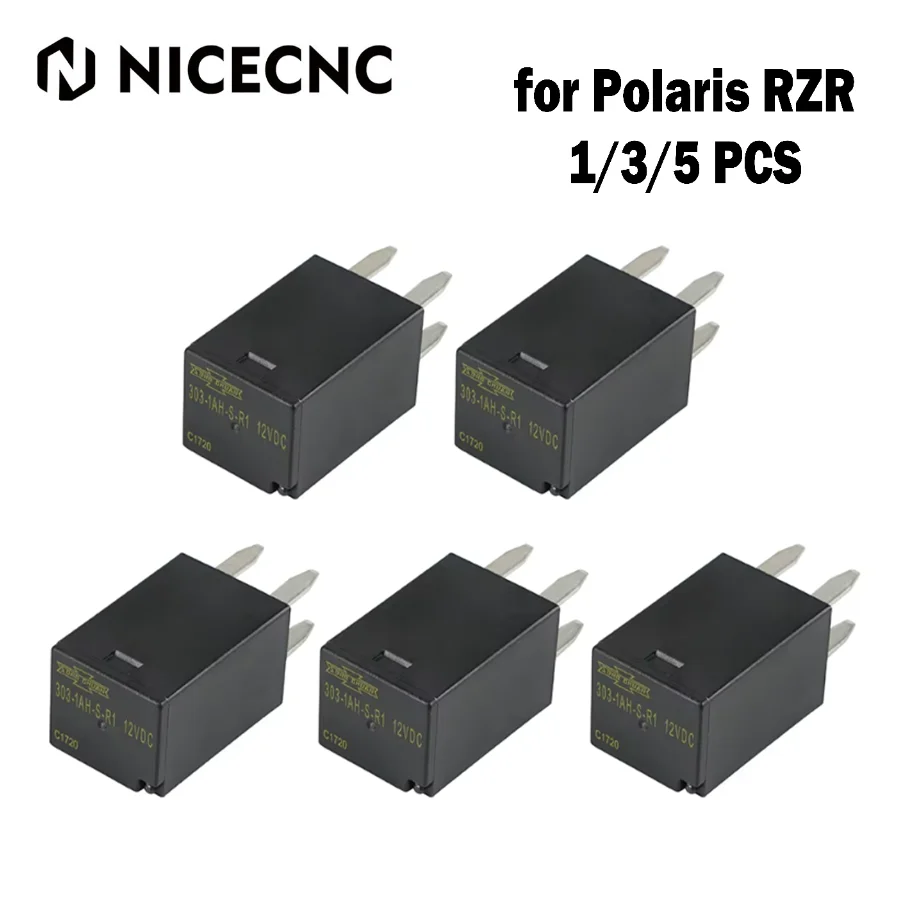 

NICECNC 1/3/5 шт. электрическое рулевое реле черного цвета для Polaris RZR Sportsman Ranger заменяет 4011283 12 В 2009-2019 2018 2017 2016