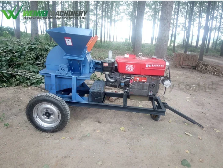 WEIWEI  wood crusher hammer mill factory price forestry machinery with high efficiency