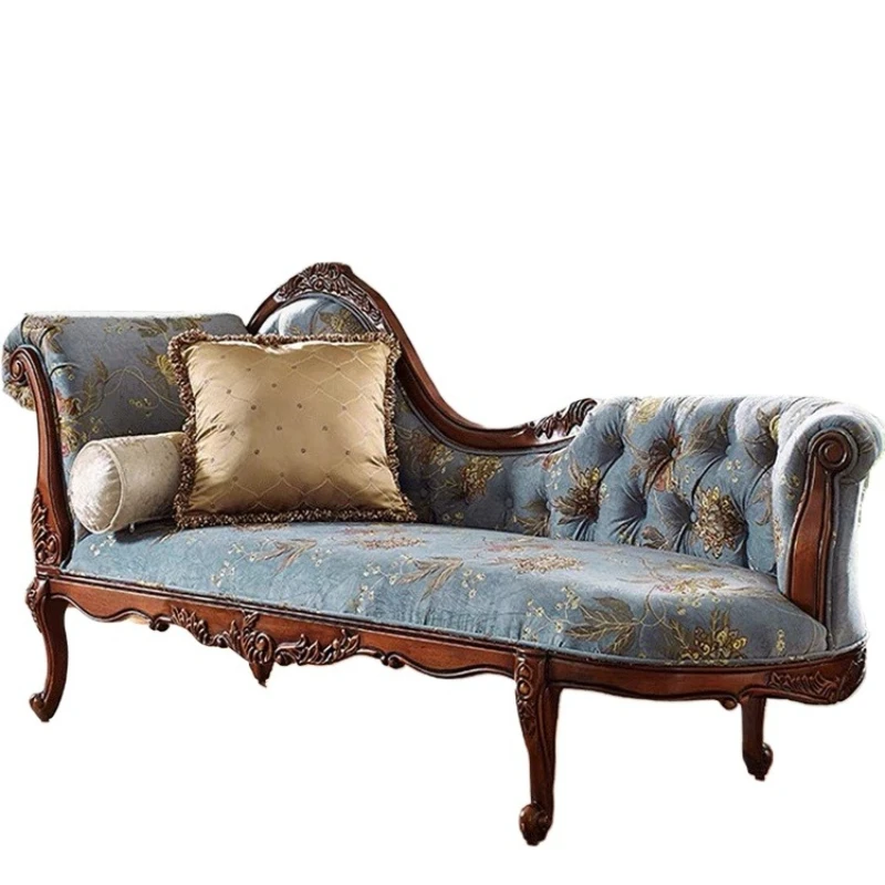 American fabric princess chair, small apartment bedroom beauty couch European light luxury living room single
