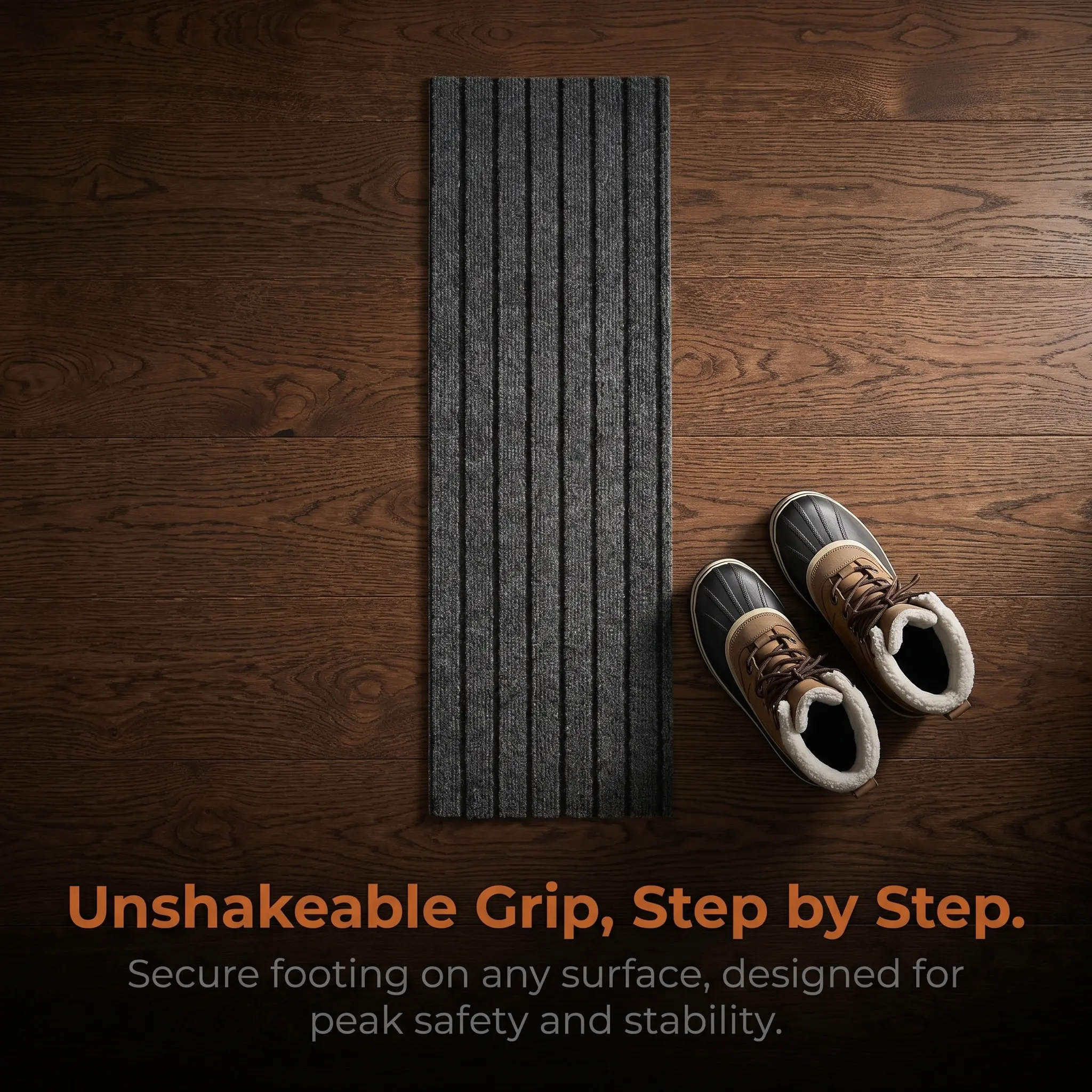Outdoor Non Slip Stair Treads 2 Pack Peel and Stick Step Mats for Winter Snow 35 Point 4 by 11 Point 8 Inch