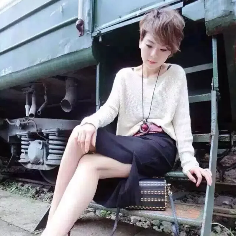 Ocean Red White Pearl Ball Pendant Long Circles Simulated Women Black Chain Necklace Fashion Jewelry Accessories