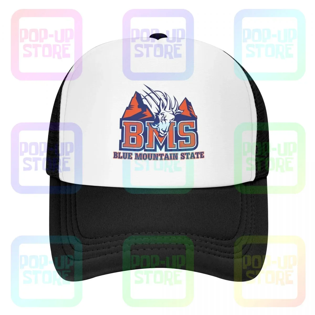 Blue Mountain State Bms Goats Logo Sitcom White Thad Castle Alex Moran Baseball Cap Trucker Hats Breathable Funny