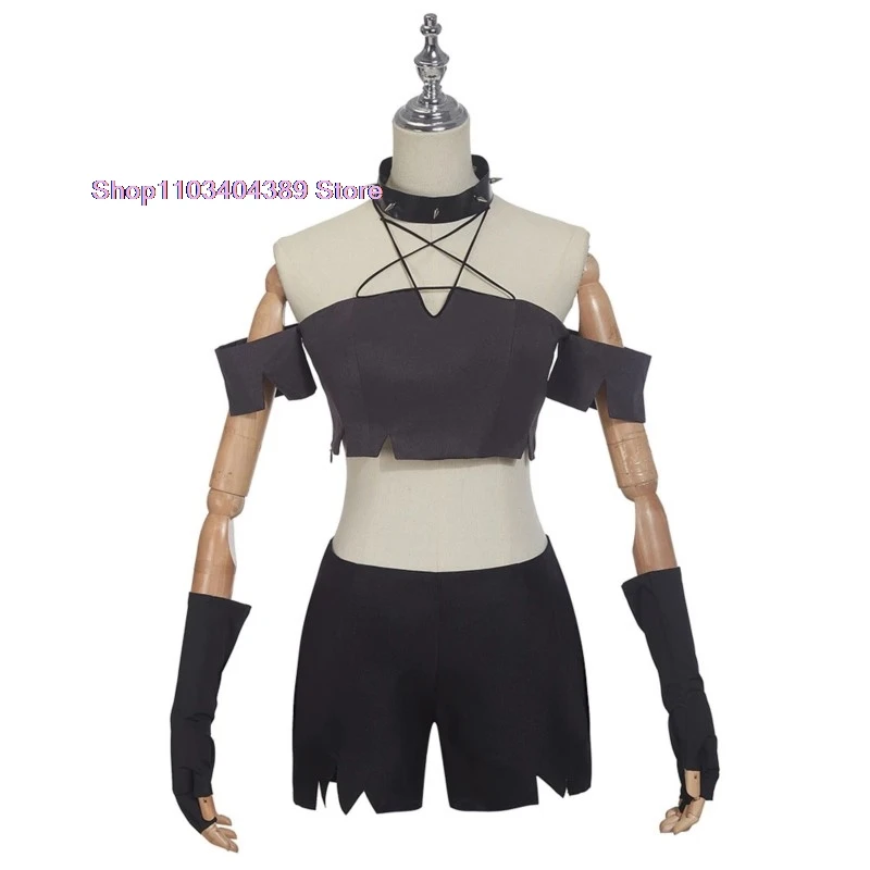 Loona Cosplay Costume Clothes Uniform Cosplay Hazbin Felhunter Shorts Loona Halloween Party Woman Daily Black Outfit