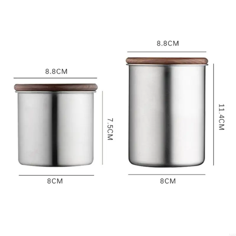 قهوة القهوة من الفولاذ المقاوم للصدأ قهوة تخزين القهوة هدية لعشاق القهوة N58D