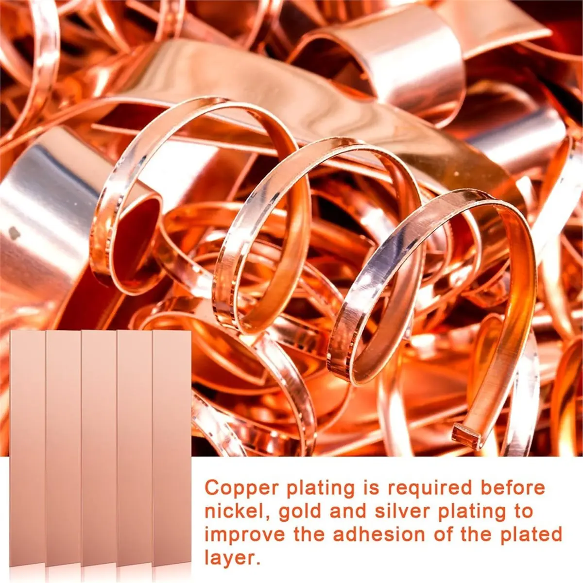 

20 Pack Pure Copper Anode Sheet for Plating and Electroplating, Copper Electrode Strip 1mm X 25mm X 150mm