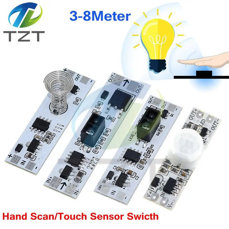 1/3PCS DIYTZT Short Distance Scan Sensor Capacitive Touch Sensor Switch PIR Motion Sensor Switch Module 3A For Smart Home