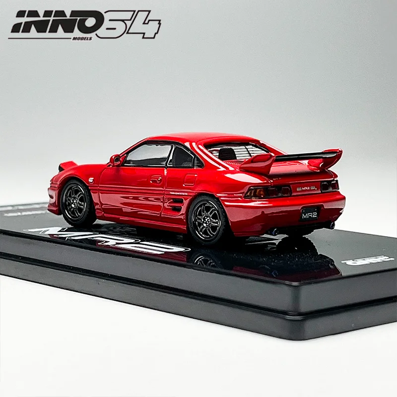 Inno 1:64 Toyota Mr2 Sw20 Modelo de carro fundido - Coleção de brinquedos em miniatura personalizados Simulação de liga de presente com recurso de luz flip