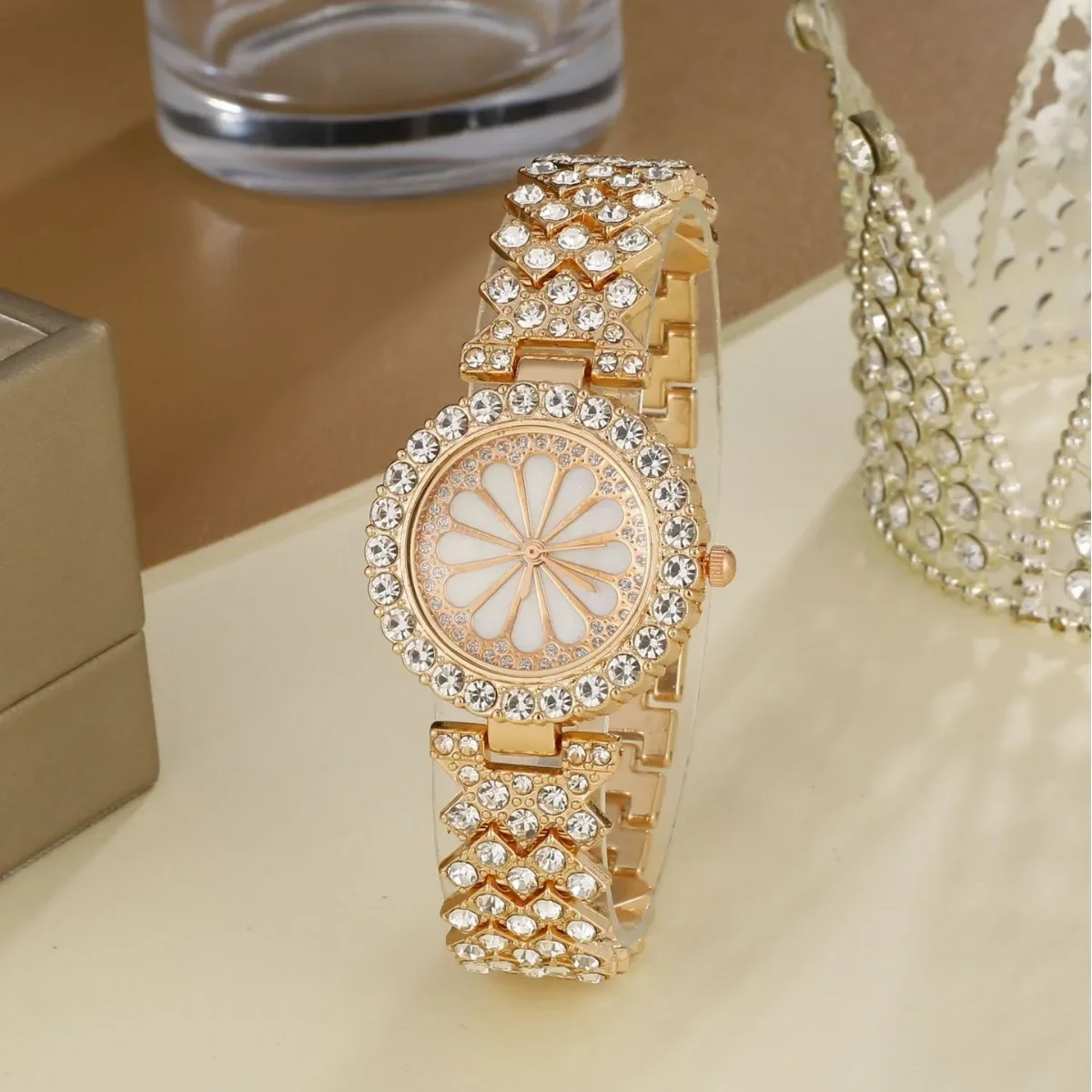 Женские роскошные часы с бриллиантами и большим циферблатом, женские часы, женские часы со стальным браслетом, кварцевые наручные часы, модные деловые наручные часы