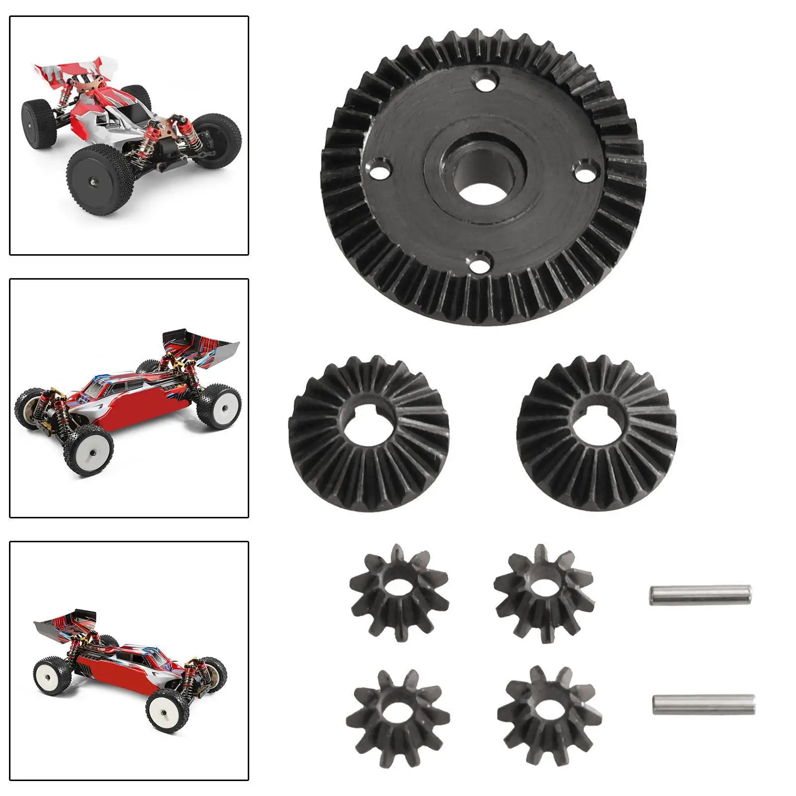 RC Differential Gear Set Model Car Accessories Sturdy Replacement RC Car Spare Part Diff Gear for Wltoys 1:10 104001 104002 view 2