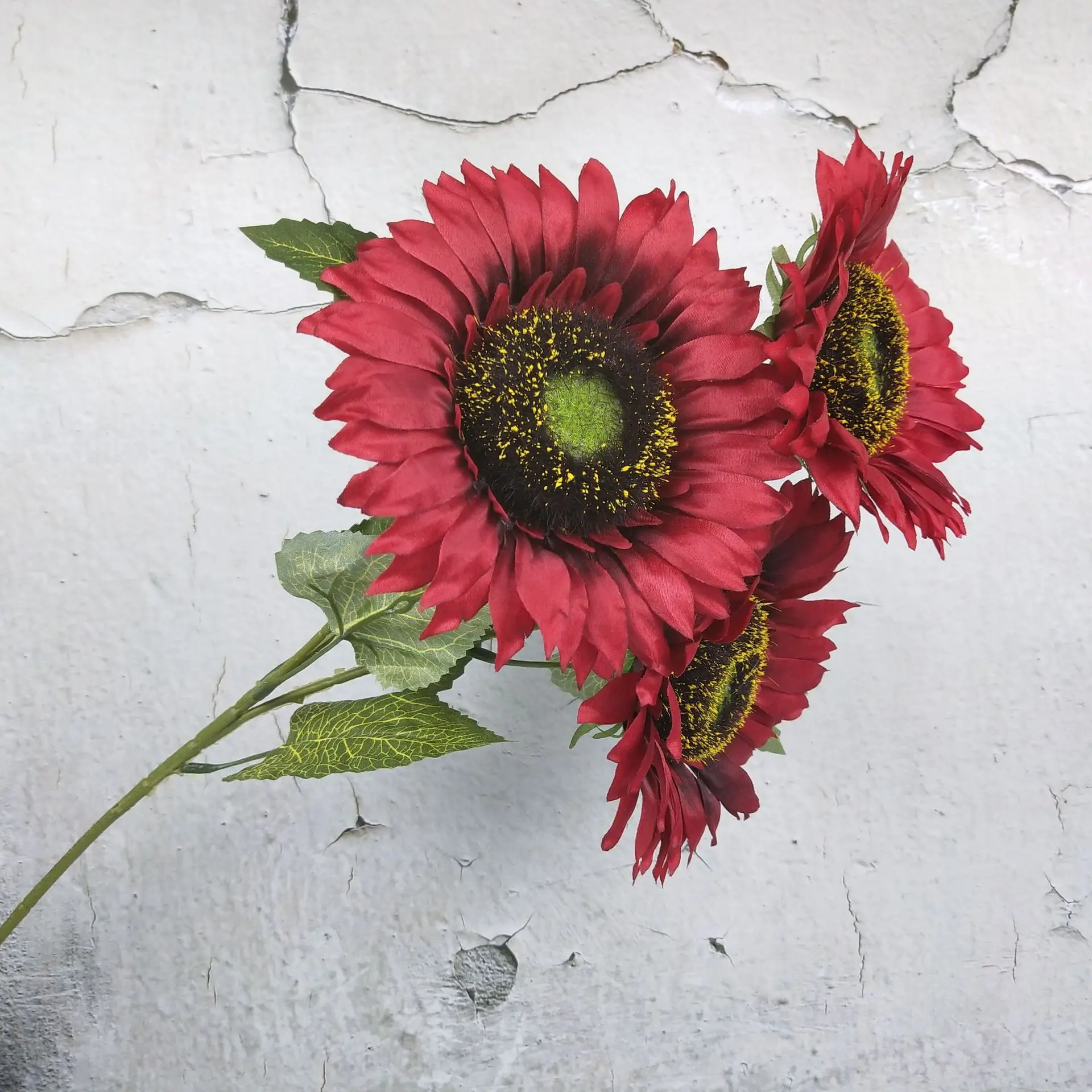 3 Kopf/Bündel dekorative Heimdekoration DIY Handwerk FakeFlores Blumenstrauß künstliche Blume Seide Sonnenblume Hochzeitsdekoration Heimbedarf – Detail 6