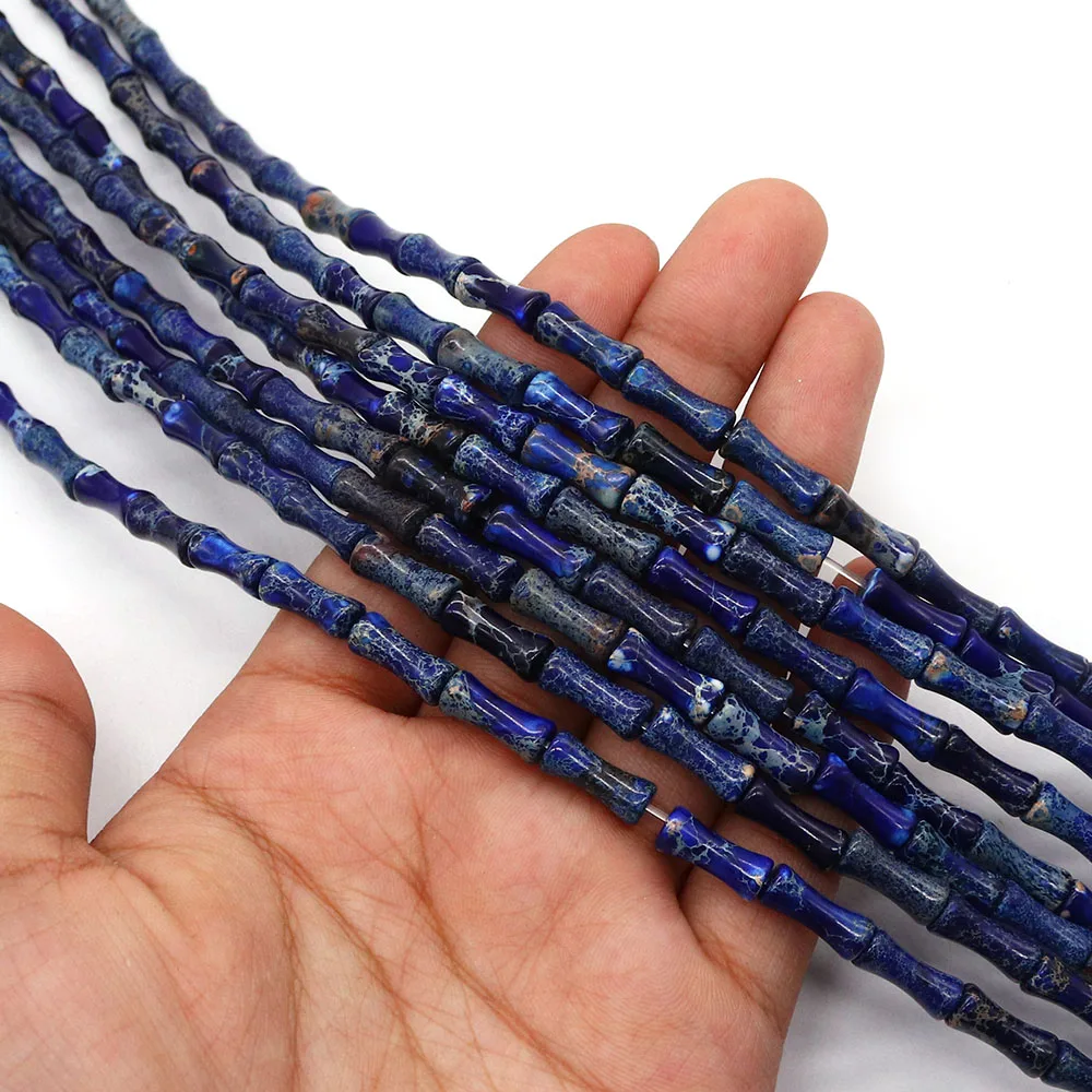 

Vintage Dyed Imperial Stone Bamboo-Knot Shaped Beads 5x12mm Polished Straight-hole Jewelry Accessory DIY Necklace Bracelet Gift