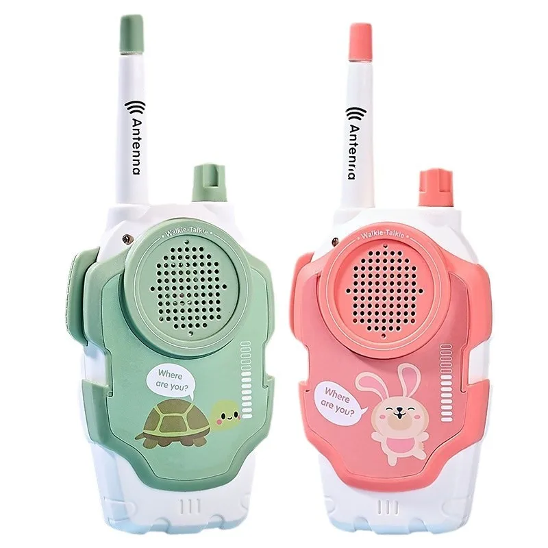 2Pcs/bag Children Cartoon Walkie-Talkie Toy Parent-Child Interaction Walkie Talkies Range Two Way Receiver Kids Holiday Gifts